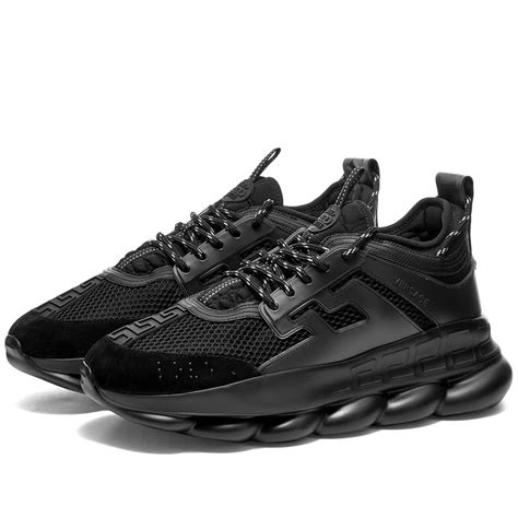 versace chain reaction sneakers black